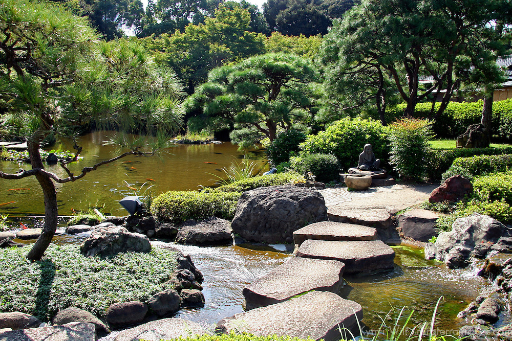 Japanese Garden at New Otani Hotel in Tokyo.